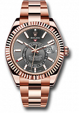 Sky-Dweller Dark Rhodium Automatic Men's 18kt Everrose Gold Oyster Watch 326935DRSO